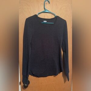 Old Navy Thermal Waffle Print Long Sleeve Shirt (Size Medium)